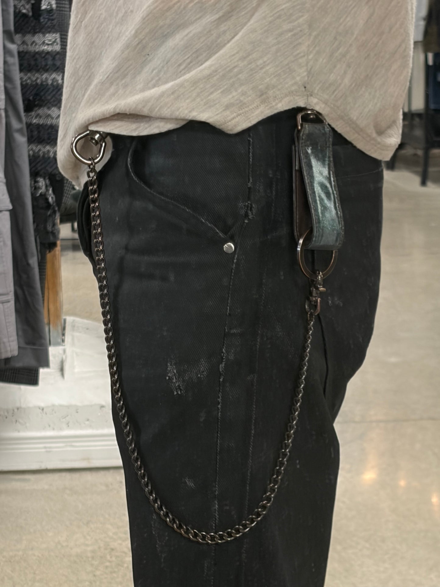 AW1995 Jean Paul Gaultier ‘Cyber’ Rustic Metal Wallet Chain