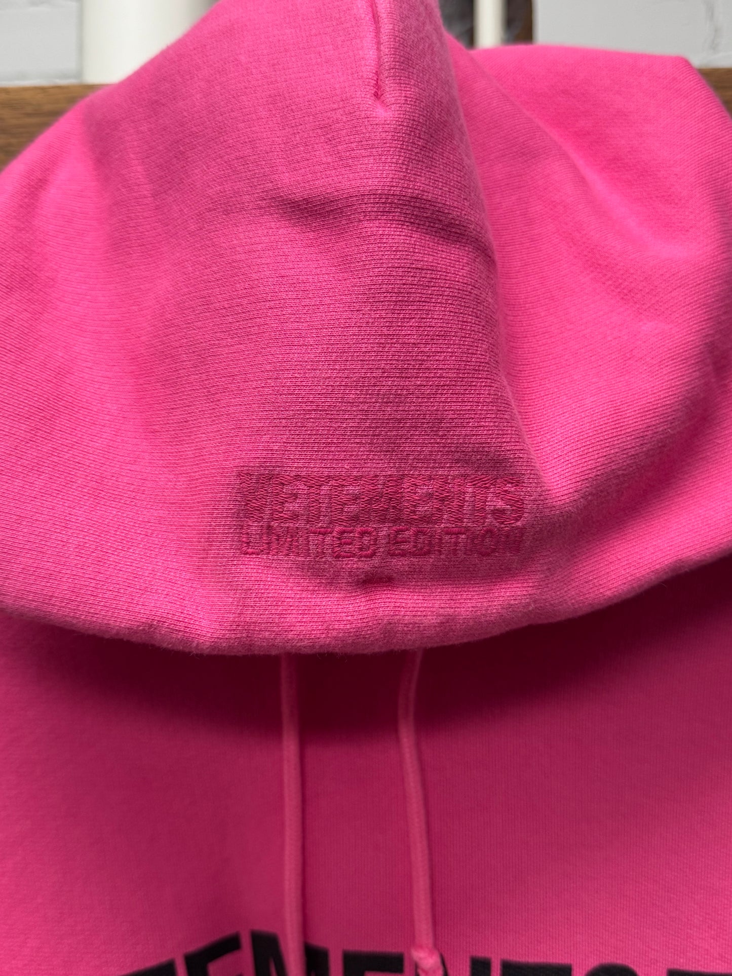 Vetements ‘Limited Edition’ Pink/Black Logo Hoodie