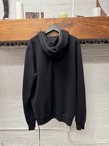 Rick Owens ‘Gimp’ Black Full-Zip Cotton Hoodie