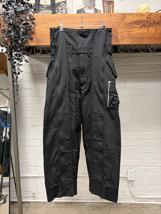 AW2017 Julius ‘Neuromantica’ Cotton/Nylon Black Cargo Pants