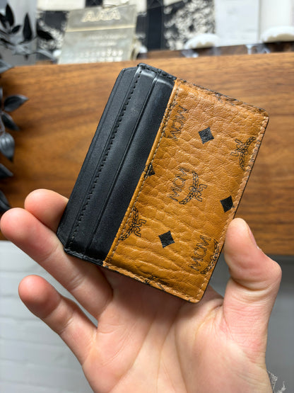 MCM Black/Brown Leather Cardholder Wallet