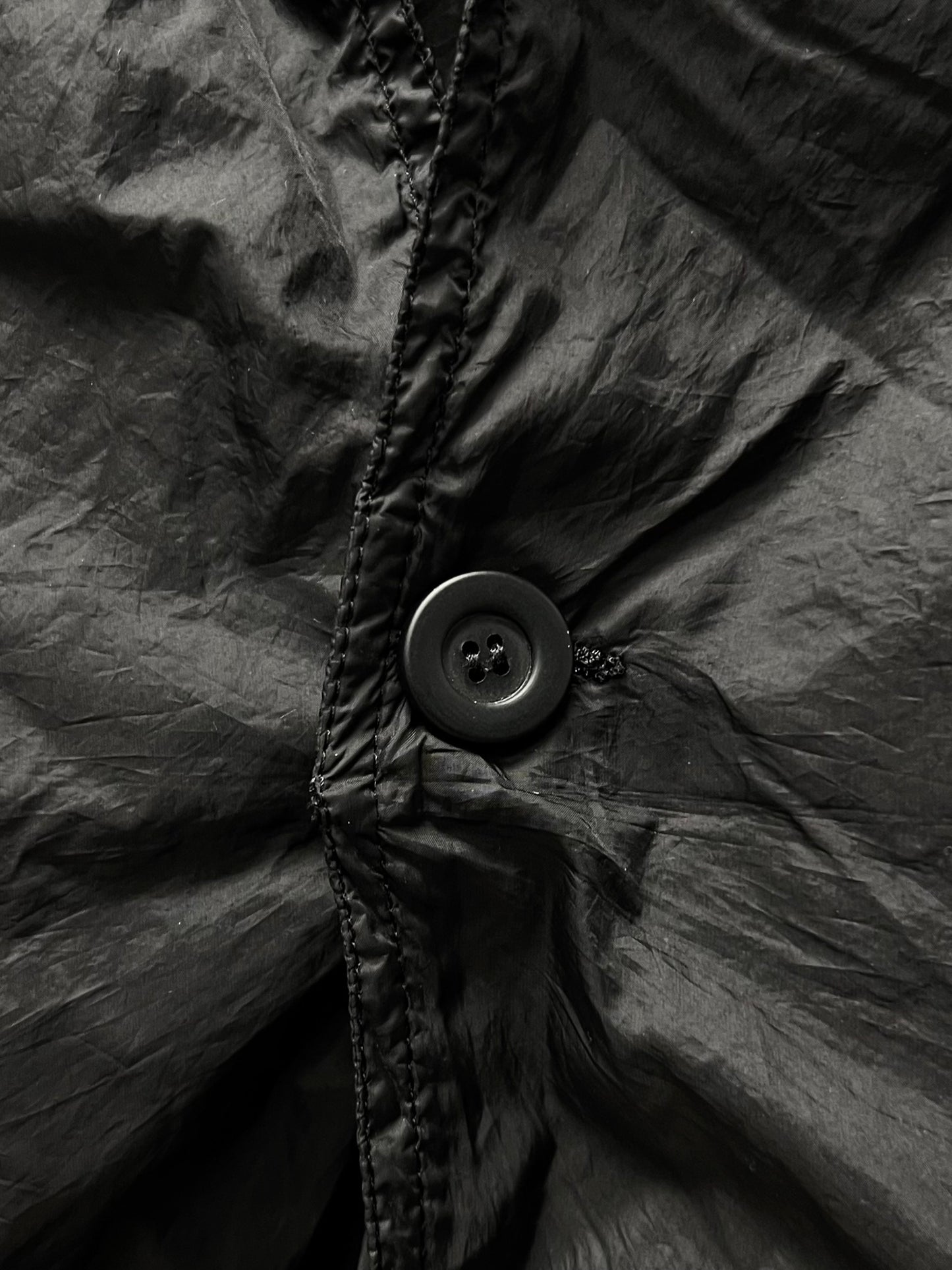 SS2016 Rick Owens ‘Cyclops’ Black Crinkled Nylon Blazer