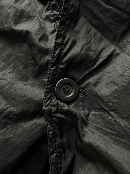 SS2016 Rick Owens ‘Cyclops’ Black Crinkled Nylon Blazer