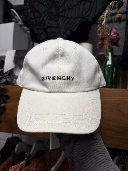 Givenchy Embroidered ‘Minimal Logo’ Black/White Strap-Back Baseball Cap