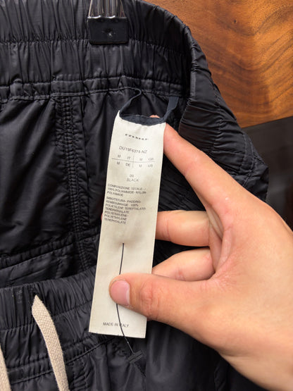 Rick Owens Mainline ‘Pod’ Drop Crotch Black Nylon Drawstring Pants