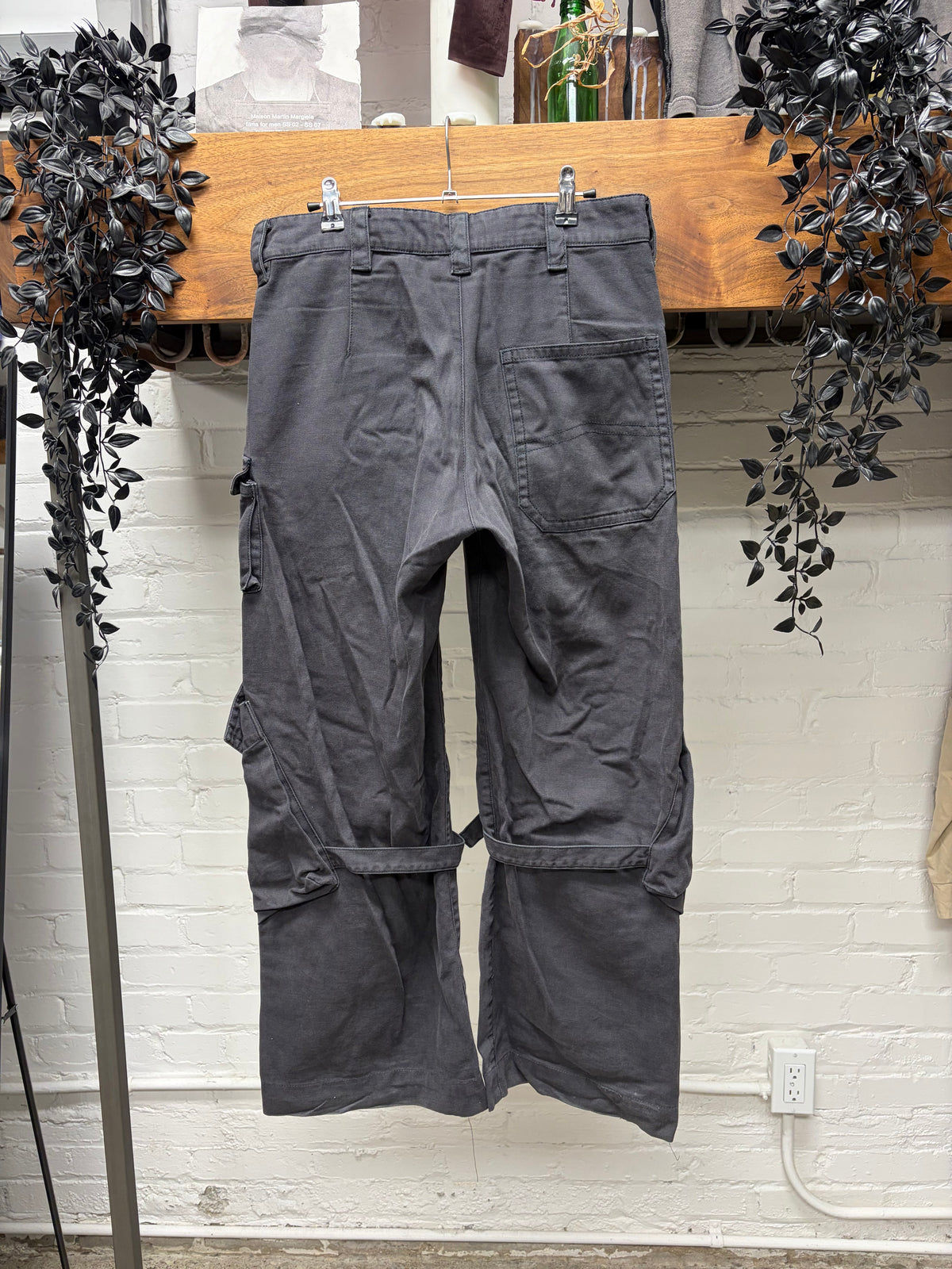 Acne Studios ‘Pointal’ Cotton Canvas Grey Wide Leg Cargo Pants