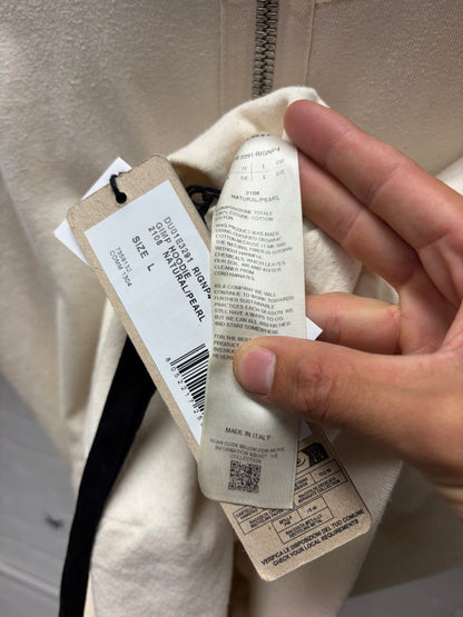 Rick Owens ‘DRKSHDW’ Milk White ‘Gimp’ Full-Zip Hoodie