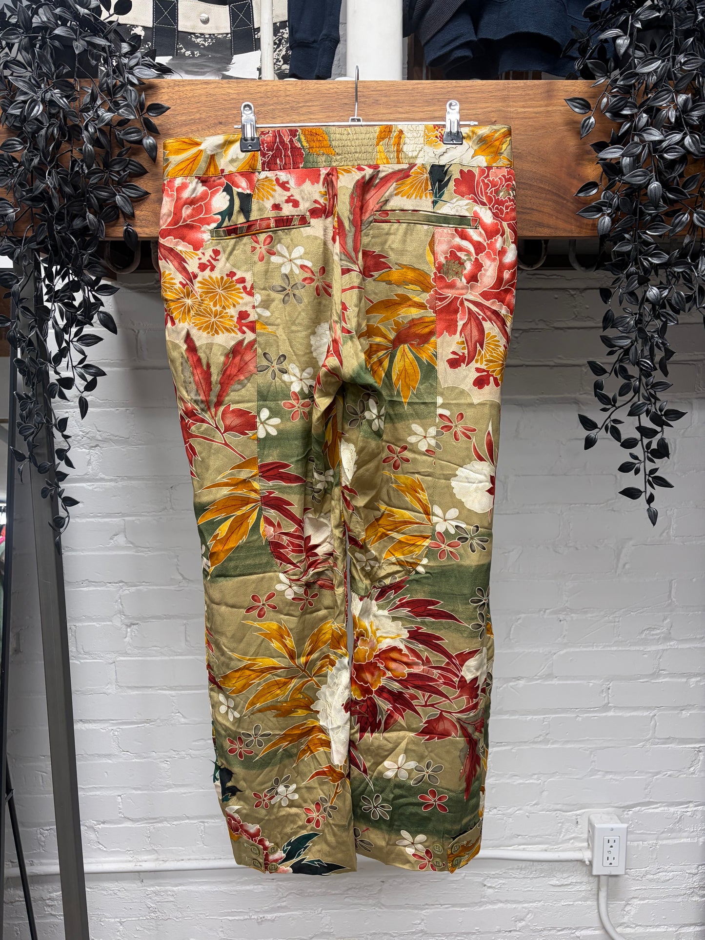 SS2003 Gucci by Tom Ford Runway Silk Floral Trousers