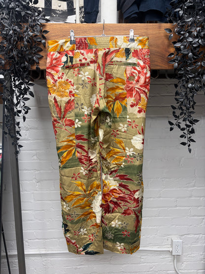 SS2003 Gucci by Tom Ford Runway Silk Floral Trousers