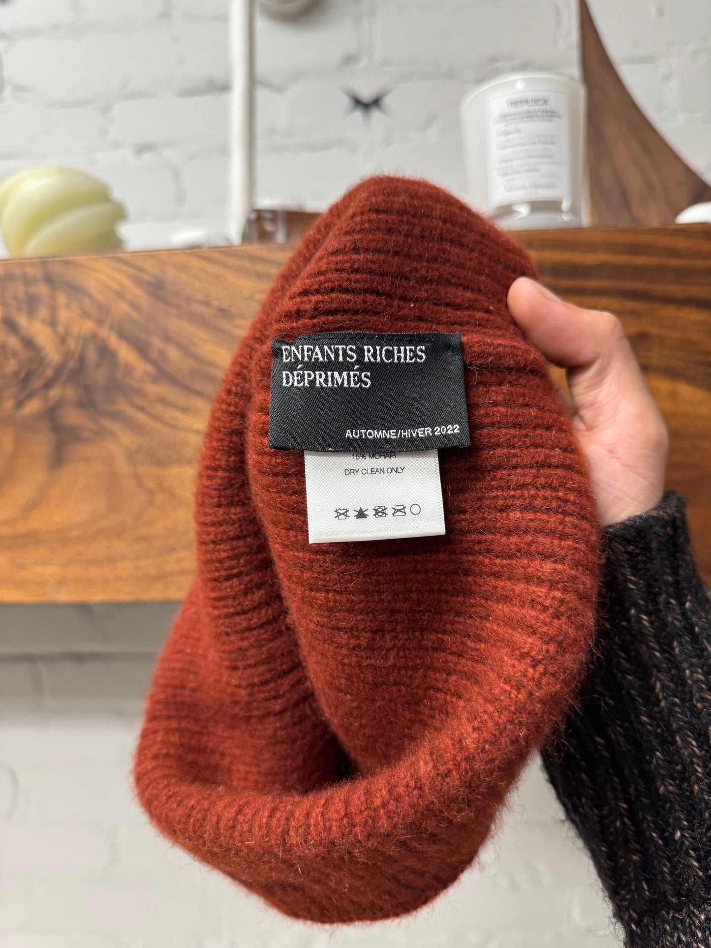 AW2022 Enfants Riches Deprimes Cashmere/Mohair Ribbed Beanie