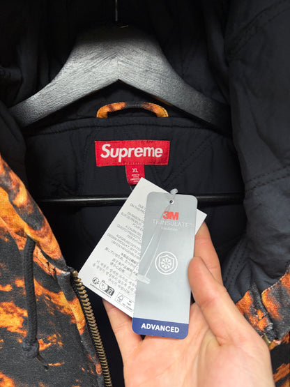 AW2025 Supreme AOI Embroidered Patch Heavyweight Hooded Work Jacket