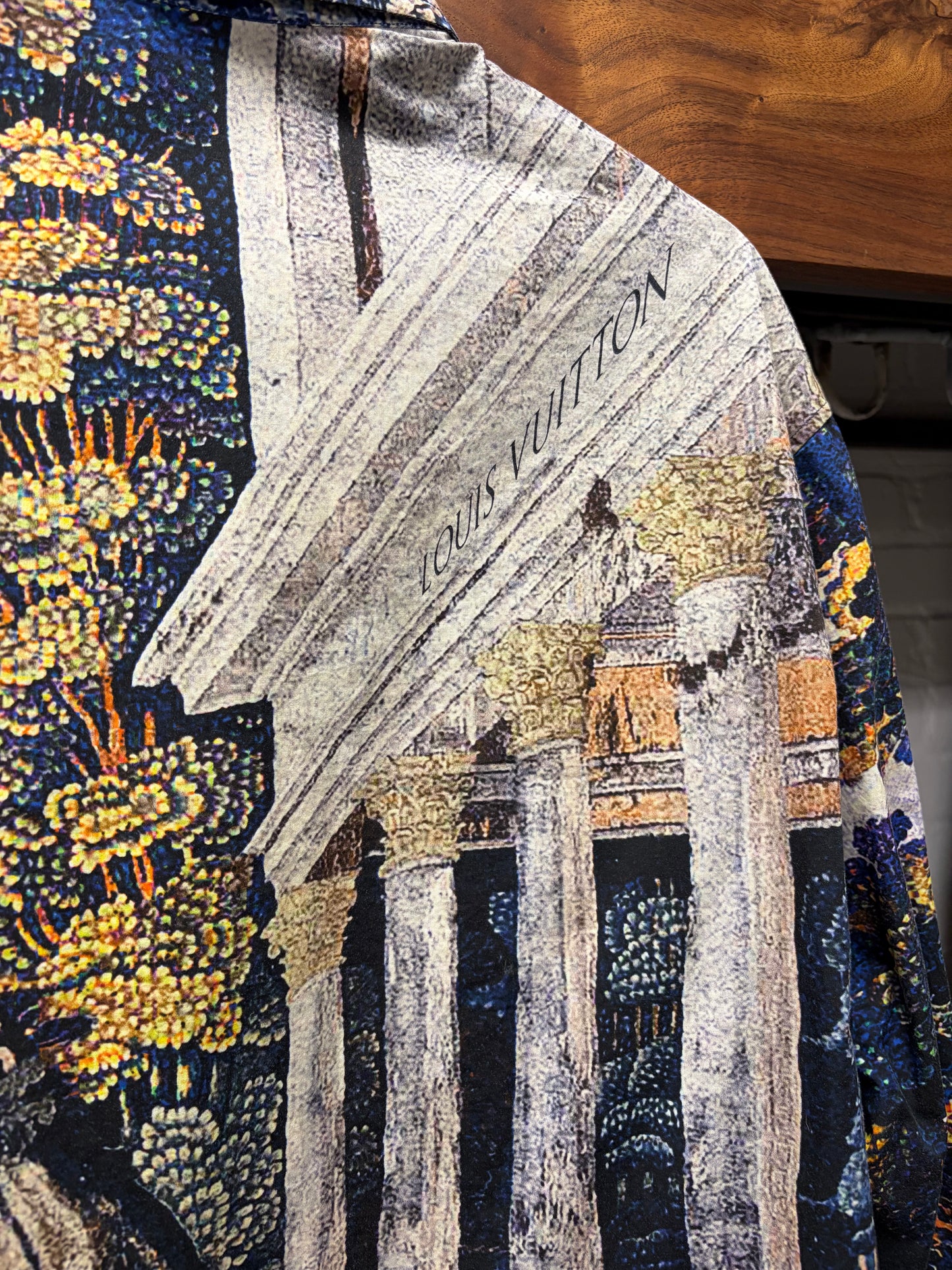 Louis Vuitton by Virgil Abloh ‘DNA Tapestry’ Portrait Button Down Shirt