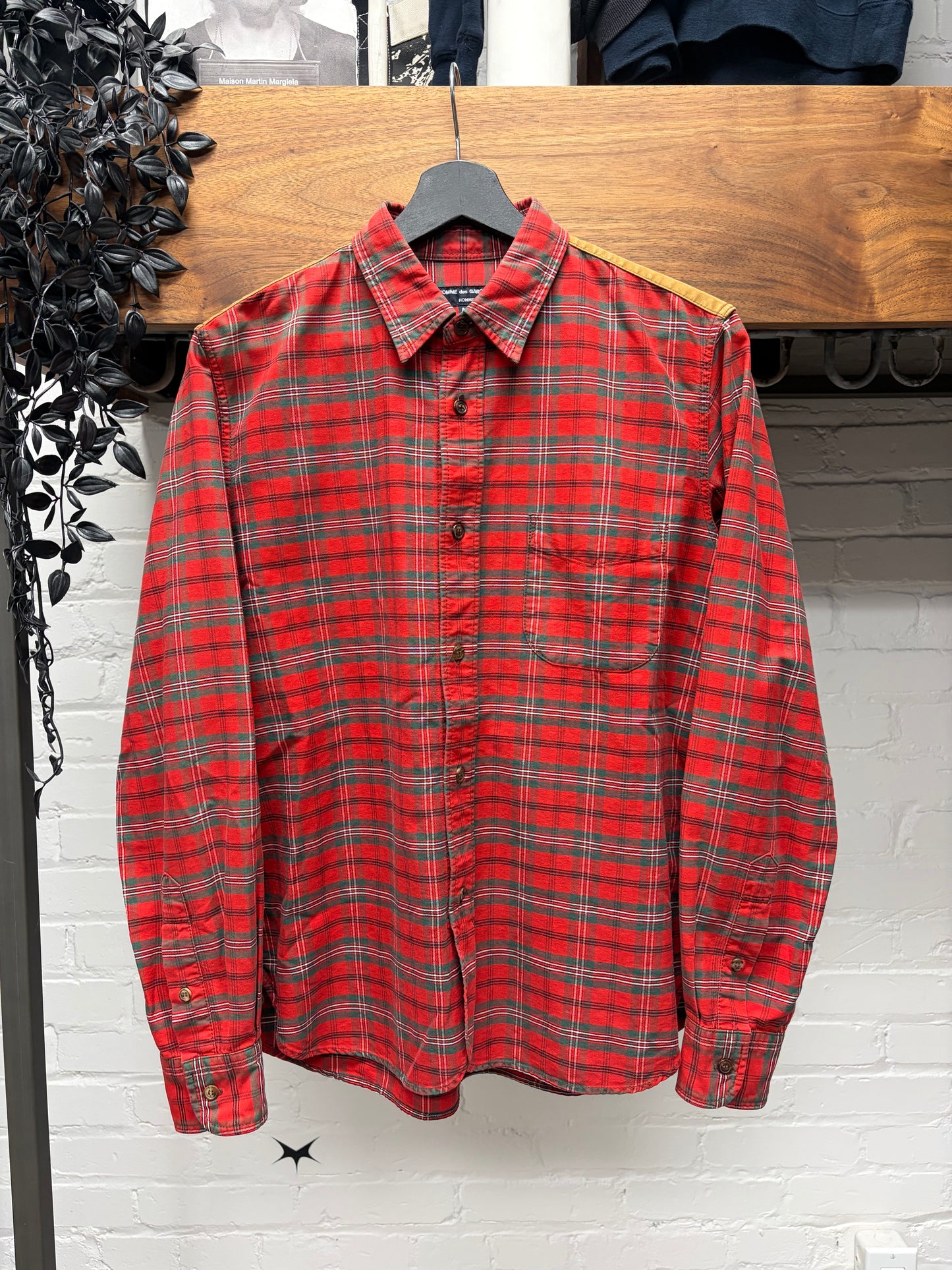 2015 Comme Des Garçons Homme Plaid Flannel Work-Shirt