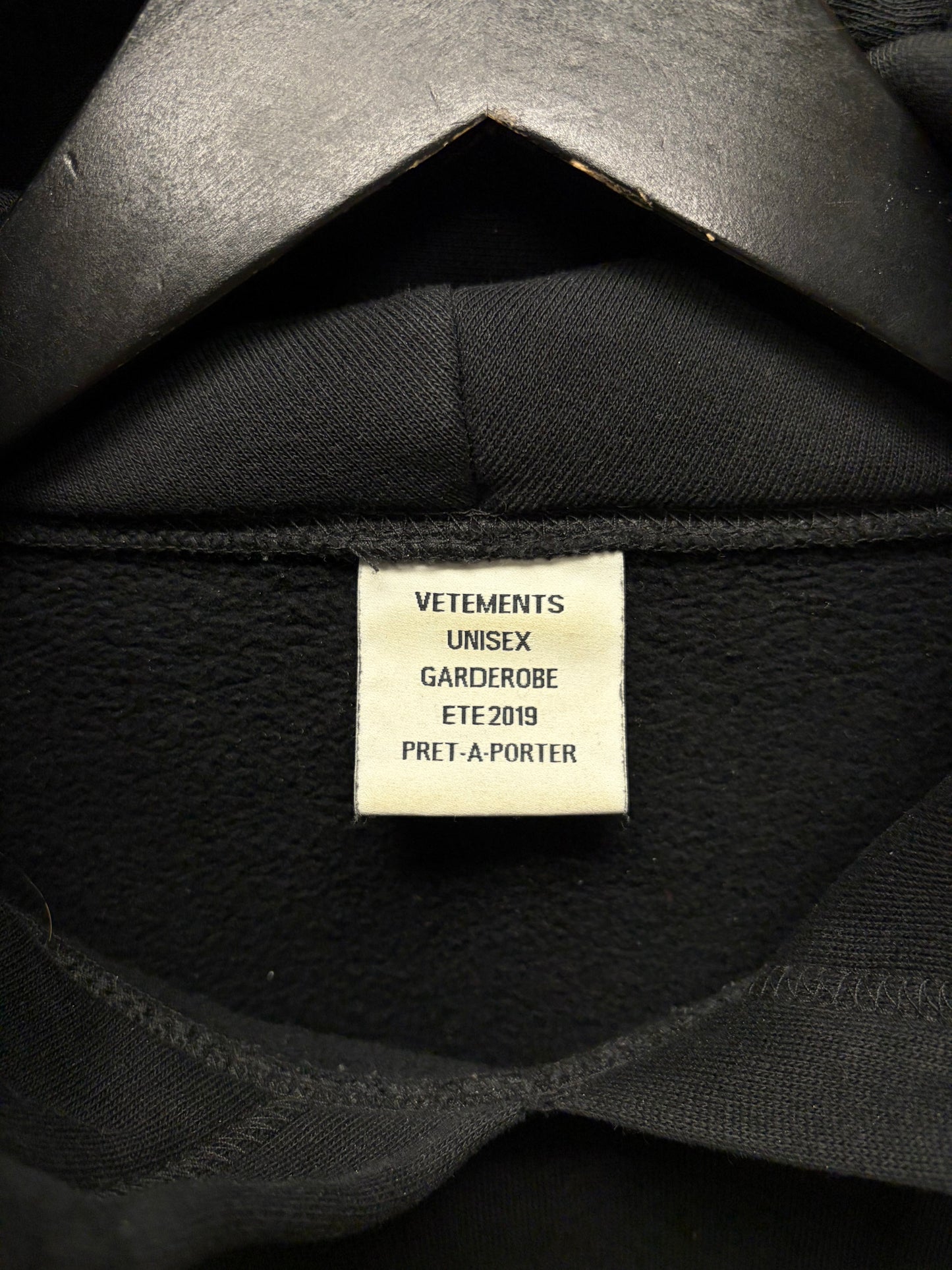 SS2019 Vetements ‘Augmented Reality’ Black Cartoon Oversized Hoodie