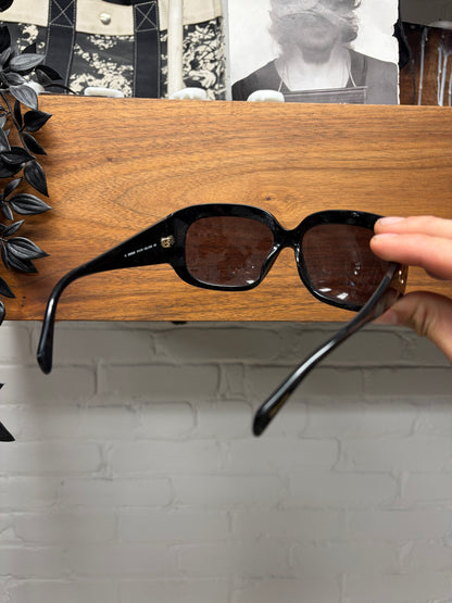 Blumarine Black/Gold Wide Frame Sunglasses