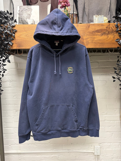 SS2018 Supreme x Lacoste Navy Patch Logo Hoodie