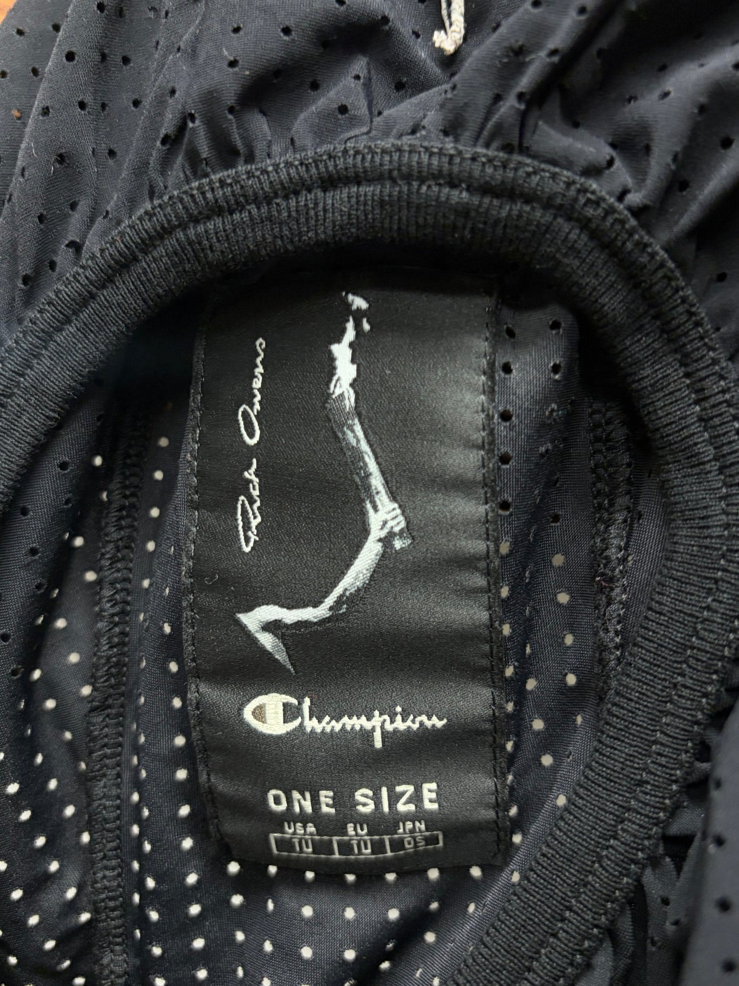 Rick Owens x Champion Pentagram Logo Black Balaclava/Ski Mask