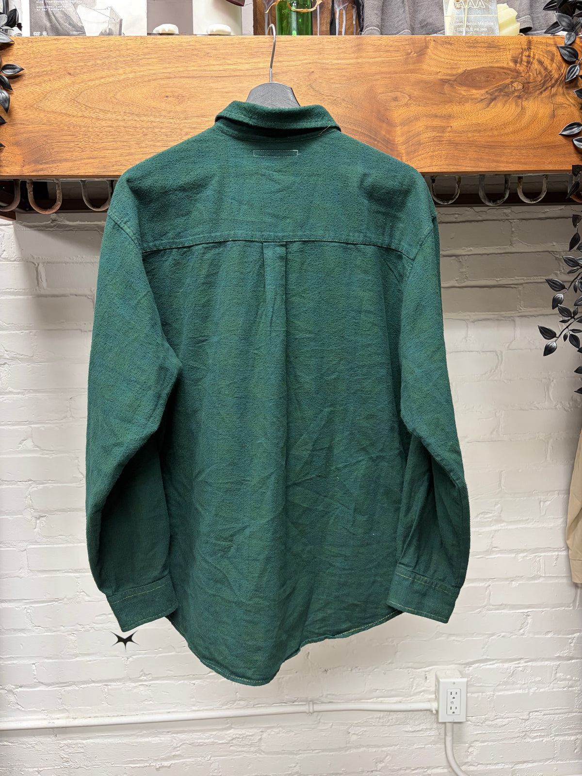 Needles Reconstructed ‘Rebuild’ Patchwork Green Flannel