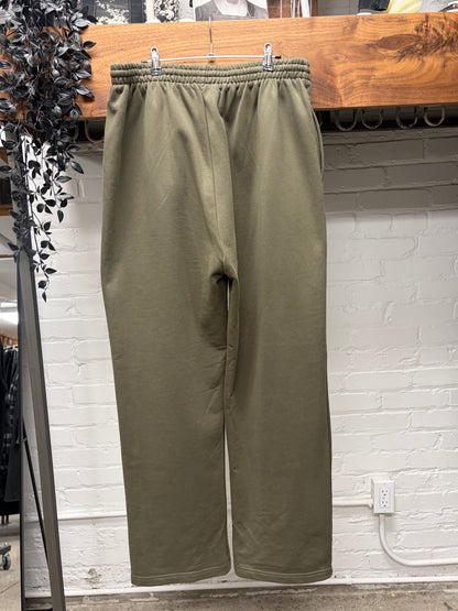 2022 Balenciaga ‘Campaign Logo’ Forest Green Wide Leg Sweatpants