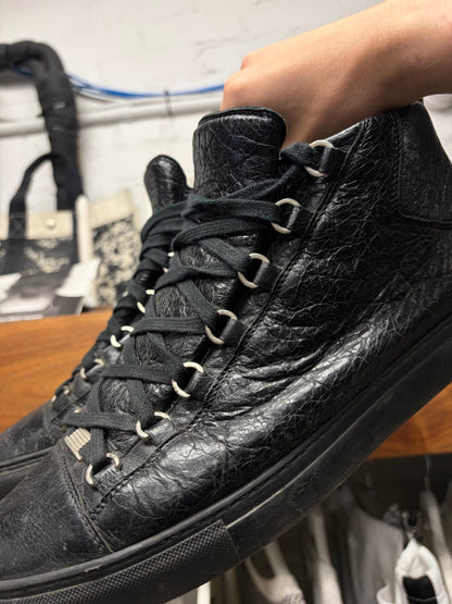 Balenciaga Triple Black ‘Arena’ High Top Sneakers