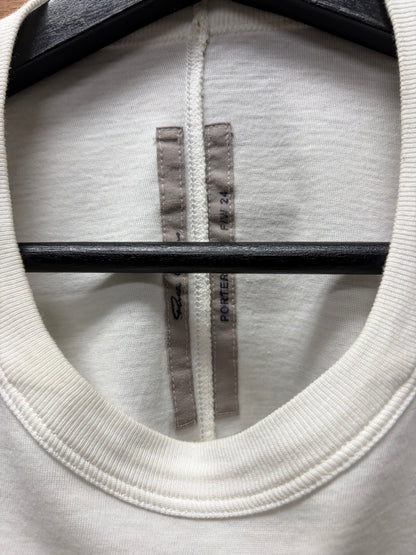 AW2024 Rick Owens ‘Porterville’ Milk White ‘Level’ T-Shirt