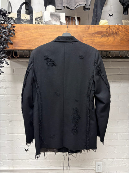 Doublet 1/79 Damaged Wool Distressed Blazer