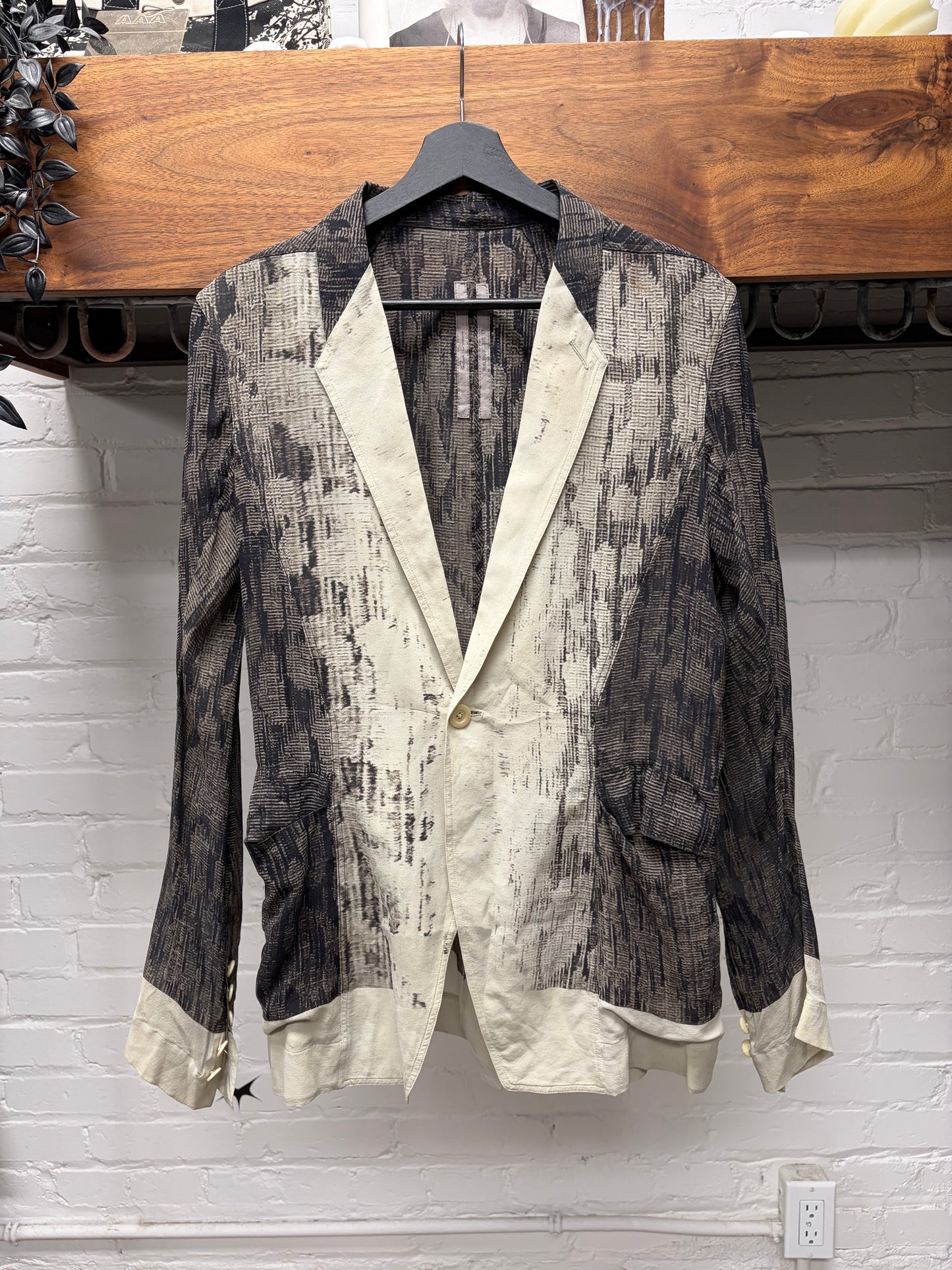 SS2017 Rick Owens ‘Walrus’ Leopard Print Sheer Blazer