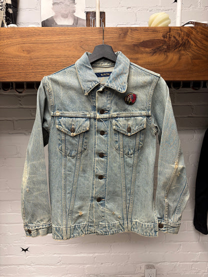 Kapital ‘Sunrise Puebelo’ Studded Western Style Light Wash Denim Shirt