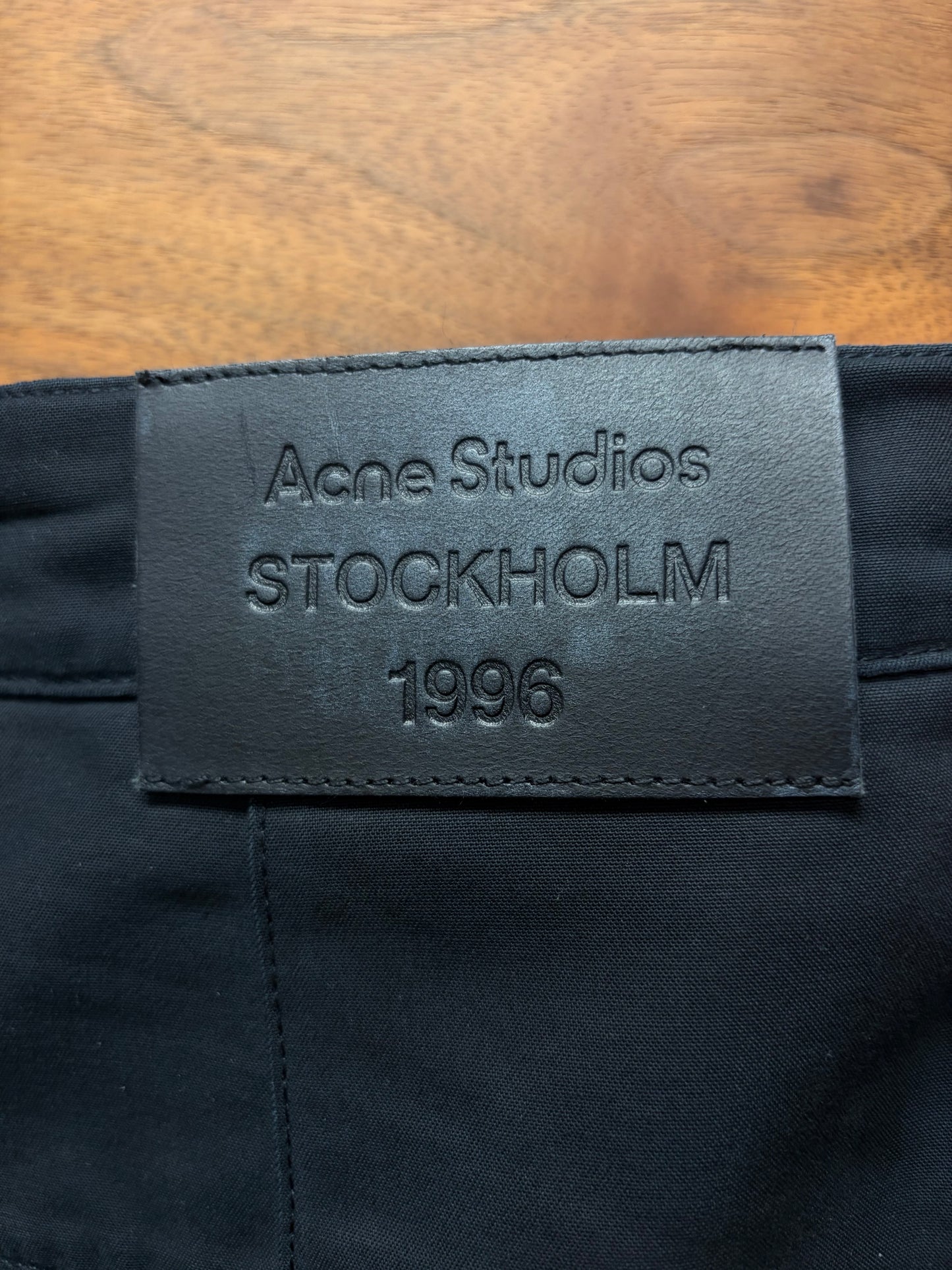Acne Studios ‘Mended’ Black Wide Leg Denim