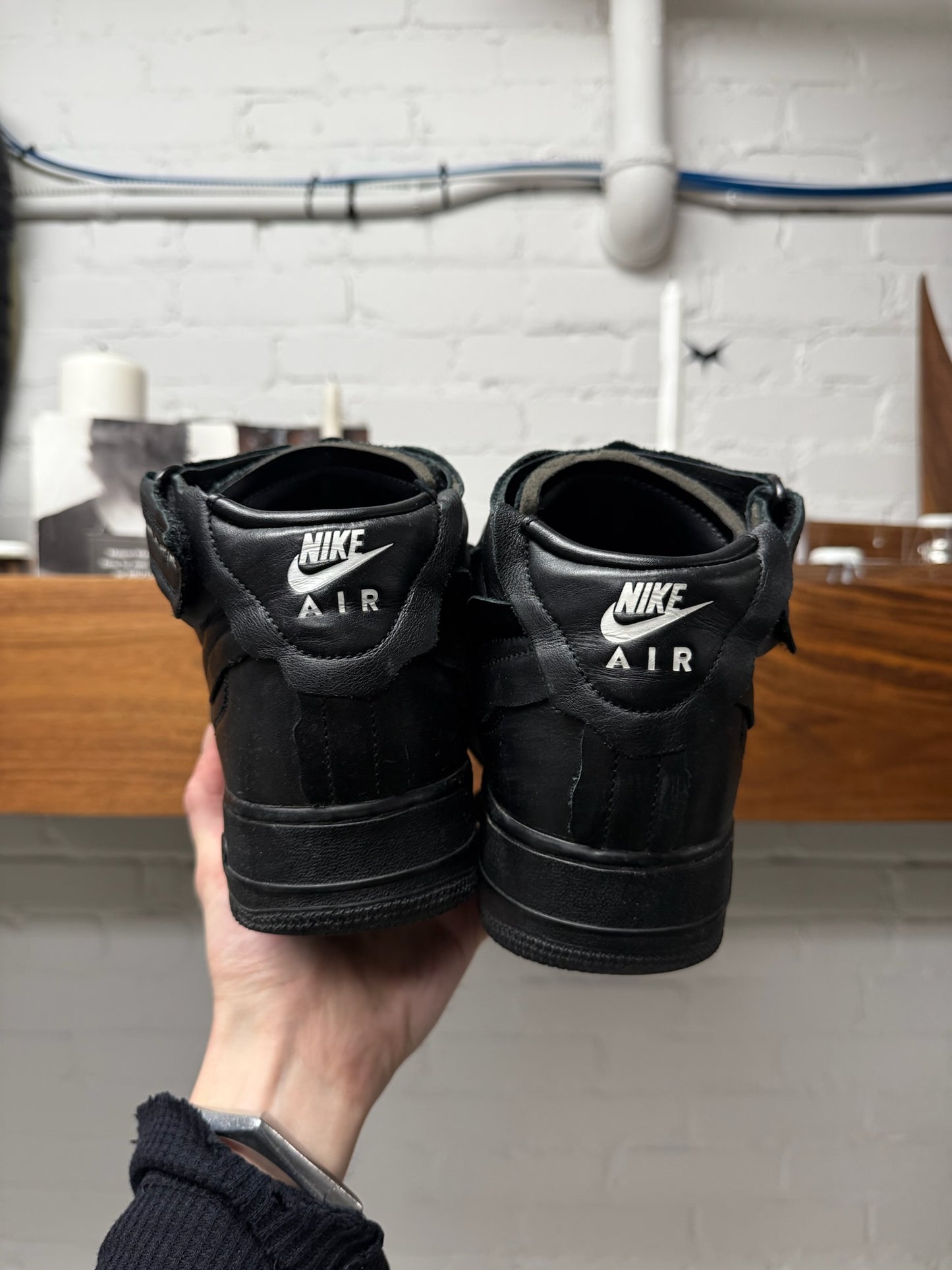 Comme Des Garçons Homme Plus x Nike ‘Air Force 1’ Black Mid Top Sneakers