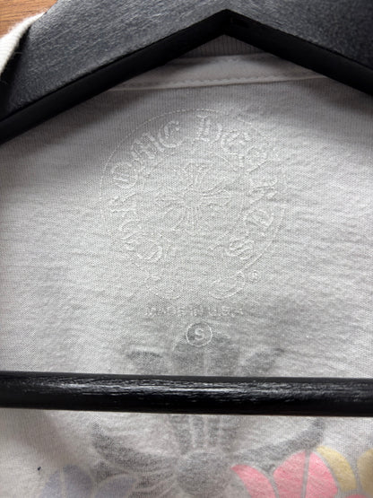 Chrome Hearts Multi-Coloured Cross ‘Cemetery’ Flooded White Long Sleeve Shirt