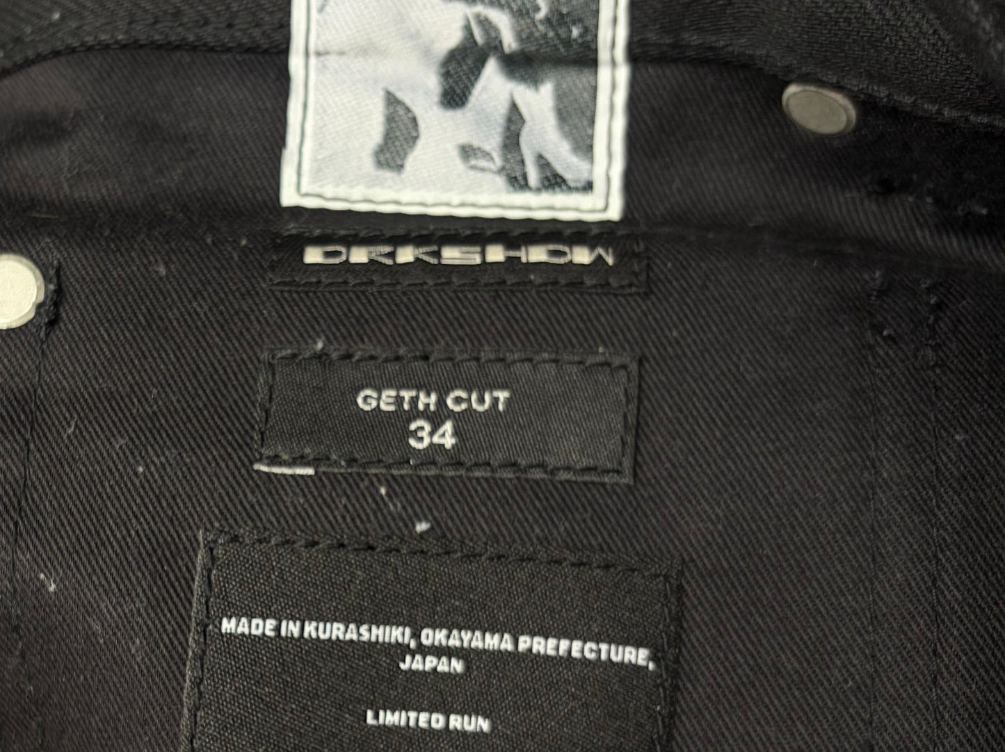 Rick Owens 16oz Japanese Denim ‘Geth’ Black Wide Cut Jeans