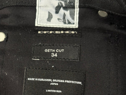 Rick Owens 16oz Japanese Denim ‘Geth’ Black Wide Cut Jeans
