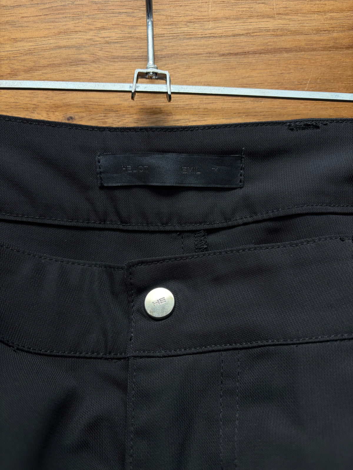 Heliot Emil Black ‘Furtive’ Spiral Zip Cargo Pants