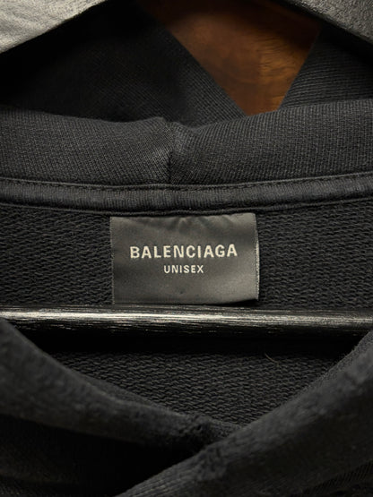 AW2022 Balenciaga ‘Be Different’ Oversized Black Pullover Hoodie