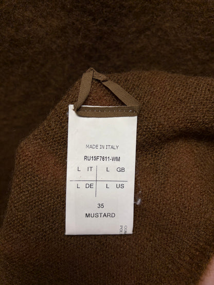 AW2015 Rick Owens ‘Sphinx’ Mustard Brown Knit Sweater