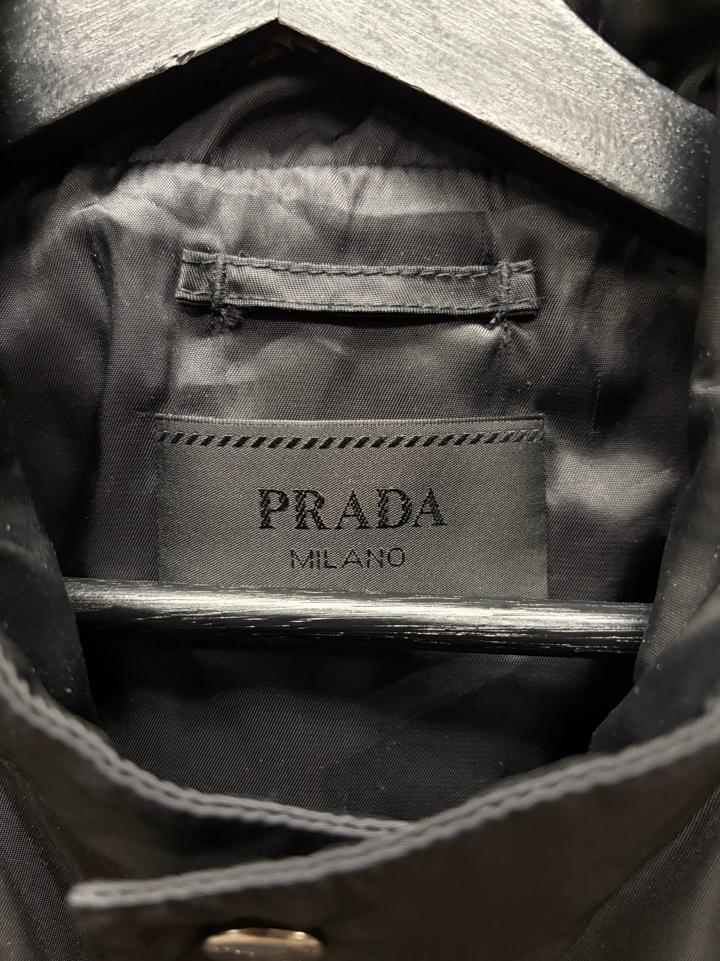SS2012 Prada Studded Black/Grey Nylon Jacket