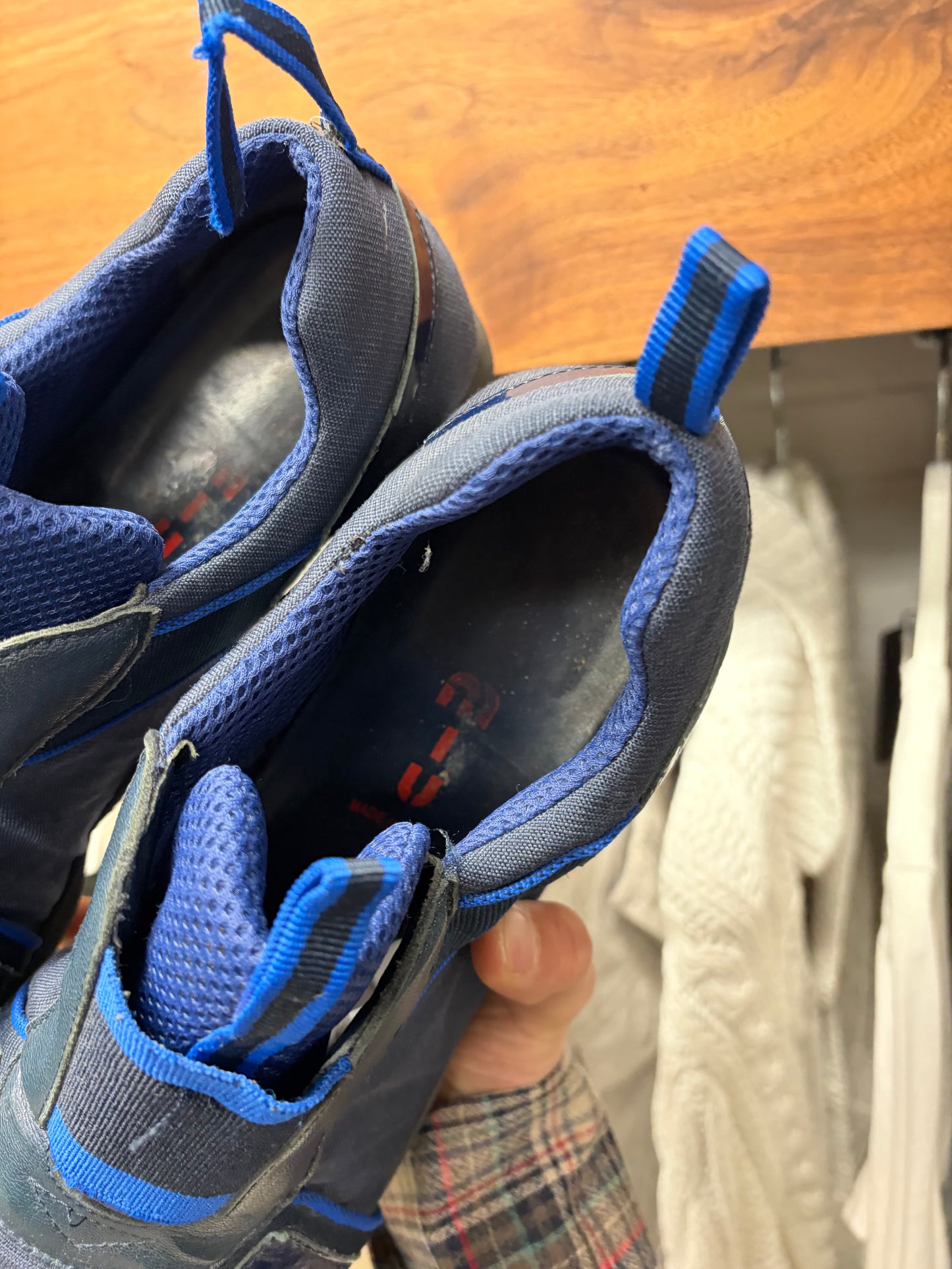 Vintage Miu Miu Men’s Blue Sporty  Low Top Sneakers