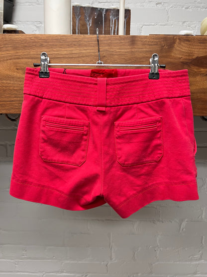 Late 2000s Gucci Red Denim Mini Shorts