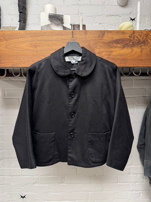 2012 Comme Des Garçons ‘Dropped Shoulder’ Black Cotton Collared Jacket