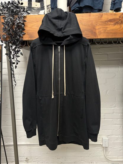 AW2017 Rick Owens ‘Glitter’ Black Zip-Up Hoodie