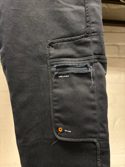 SS2015 Undercover ‘Peep Window’ Black Phone Pocket Black Skinny Jeans