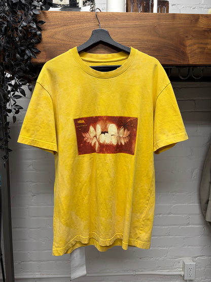 2021 Hood By Air ‘Teeth’ Yellow Graphic T-Shirt