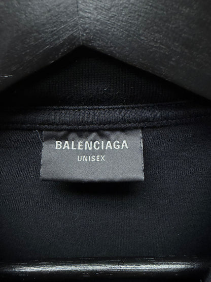 AW2023 Balenciaga ‘Darkwave’ Distressed Black Logo T-Shirt