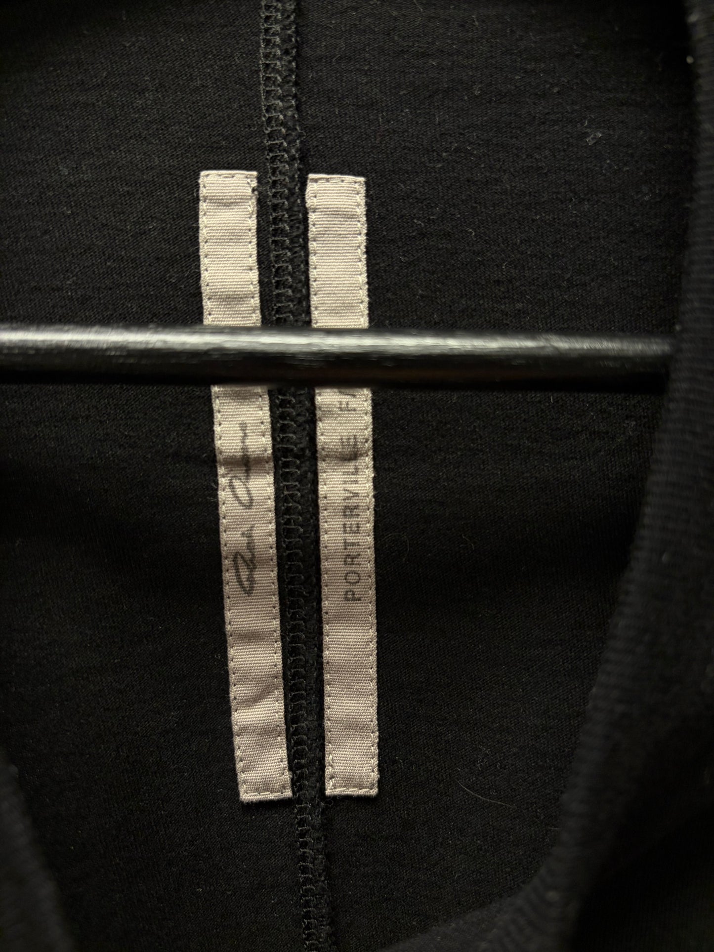 AW2024 Rick Owens ‘Porterville’ Black Long Sleeve Shirt