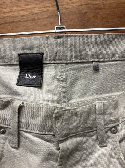 Dior Homme Washed ‘Lightly Distressed’ Grey Skinny Jeans
