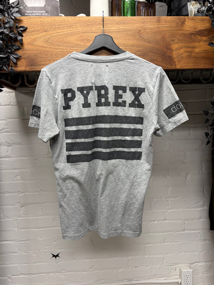 Pyrex Grey/Black ‘Chest Logo’ Graphic T-Shirt