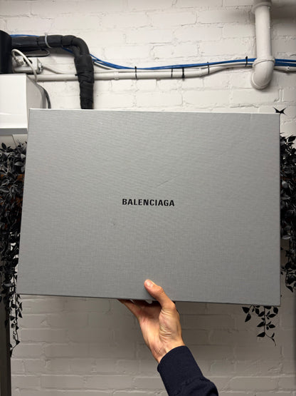 Balenciaga ‘Bulldozer’ Black Leather Platform Sole Combat Boots