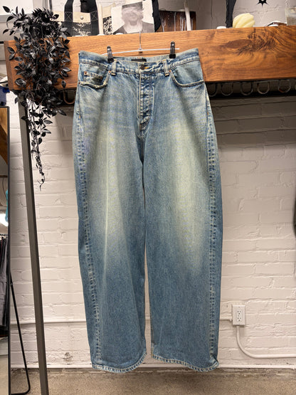 2022 Balenciaga Super Baggy Blue Wide Leg Denim