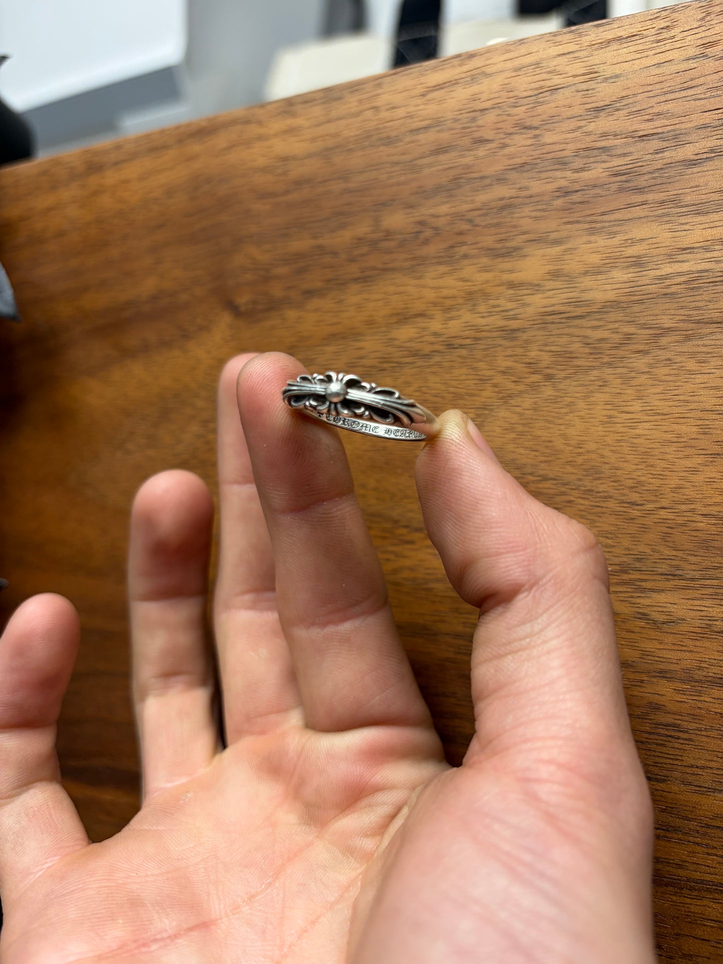 Chrome Hearts ‘Floral Cross’ 925 Silver Ring